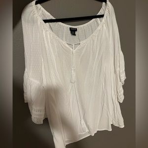 Torrid white boho blouse